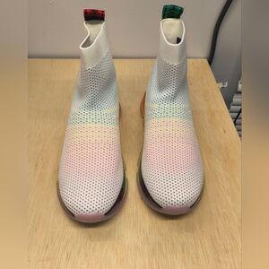 Michael Kors Kendra Stretch Knit Mesh Sock Rainbow Sneaker Size 5.5M